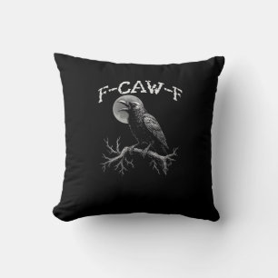 Krähe F-Caw-F Lustiger Vogel Krähe Humor Tri-Blend Kissen