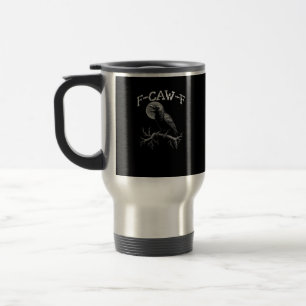 Krähe F-Caw-F Lustiger Vogel Krähe Humor Tri-blend Reisebecher