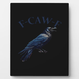 Krähe, F-Caw-F Lustiger Vogel Kreative Casualmode Fotoplatte
