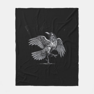 Krähe, F-Caw-F Lustiger Vogel Mond Gothic Erwachse Fleecedecke