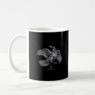 Krähe, F-Caw-F Lustiger Vogel Mond Gothic Erwachse Kaffeetasse