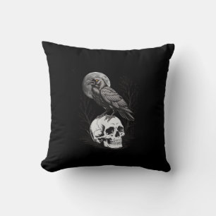 Krähe, F-Caw-F Lustiger Vogel Mond Gothic Erwachse Kissen