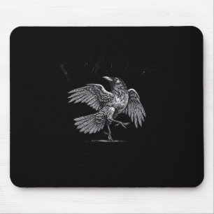 Krähe, F-Caw-F Lustiger Vogel Mond Gothic Erwachse Mousepad