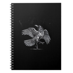 Krähe, F-Caw-F Lustiger Vogel Mond Gothic Erwachse Notizblock