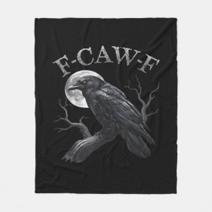 Krähe F-Caw-F Lustiger Vogel Mond Gothic Erwachsen Fleecedecke