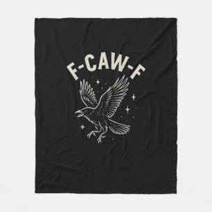Krähe F-Caw-F Lustiger Vogel Mond Gothic Erwachsen Fleecedecke