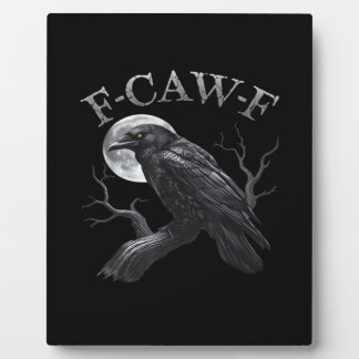 Krähe F-Caw-F Lustiger Vogel Mond Gothic Erwachsen Fotoplatte