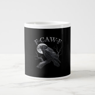 Krähe F-Caw-F Lustiger Vogel Mond Gothic Erwachsen Jumbo-Tasse