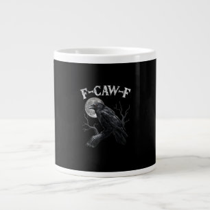 Krähe F-Caw-F Lustiger Vogel Mond Gothic Erwachsen Jumbo-Tasse