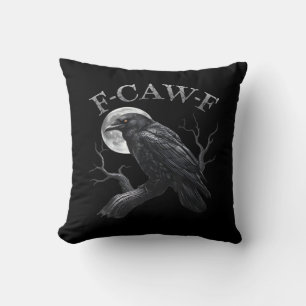 Krähe F-Caw-F Lustiger Vogel Mond Gothic Erwachsen Kissen