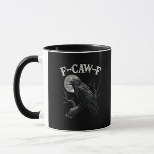 Krähe F-Caw-F Lustiger Vogel Mond Gothic Erwachsen Tasse
