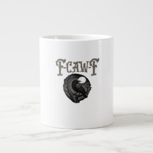 Krähe, F-Caw-F Lustiger Vogel Mond Gothic Retro Gr Jumbo-Tasse
