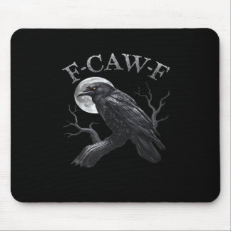 Krähe F-Caw-F Lustiger Vogel Mond Retro Klassiker Mousepad