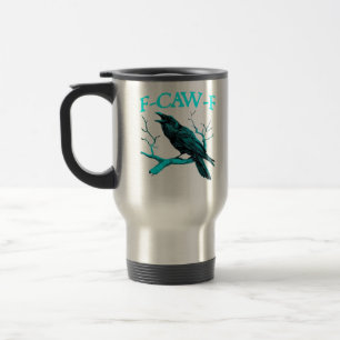 Krähe F-Caw-F Lustiger Vogel Retro-Design Kreative Reisebecher