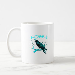 Krähe F-Caw-F Lustiger Vogel Retro Kaffeetasse