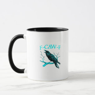 Krähe F-Caw-F Lustiger Vogel Retro Tasse