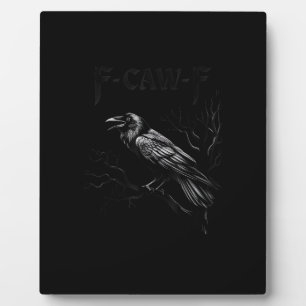 Krähe, F-Caw-F Vogel Retro Klassiker Fotoplatte