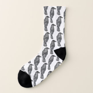 Krähe gemustert socken