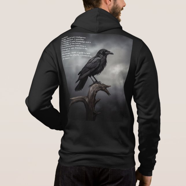 Krähe Hoodie (Rückseite)
