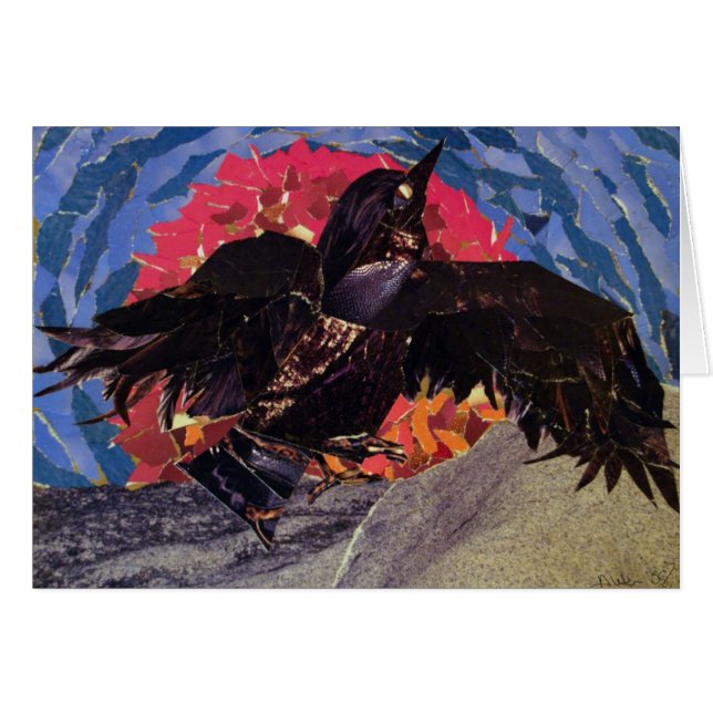 Krähe nimmt Flug (Vorderseite (Horizontal))