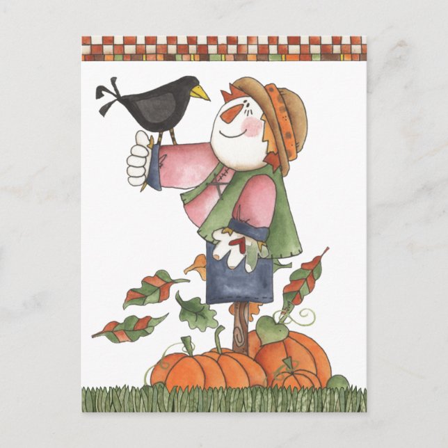 Krähe Postkarte (Vorderseite)