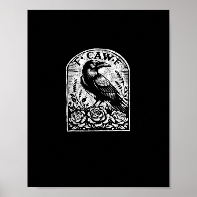 Krähe Rabe F CAW F Poster (Vorne)