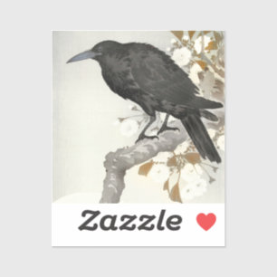 Krähe Rabe Koson Japanischer Vogel Krähe Aufkleber