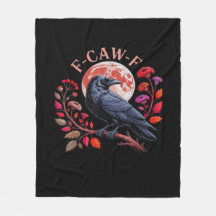 Krähe Rabe Lustig F-Caw-F Oversized Vintage Grafik Fleecedecke