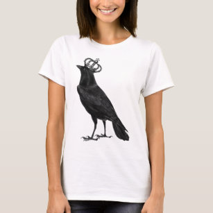 KRÄHE Raben-Kronen-Schwarz-Vogel-Vögel T-Shirt