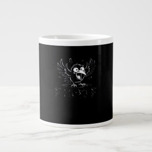 Krähe, Retro F-Caw-F Vogel Krähe Lustige Krähe Vog Jumbo-Tasse