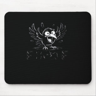 Krähe, Retro F-Caw-F Vogel Krähe Lustige Krähe Vog Mousepad