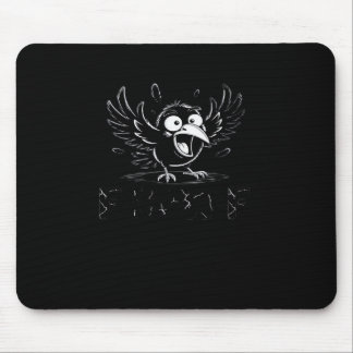 Krähe, Retro F-Caw-F Vogel Krähe Lustige Krähe Vog Mousepad