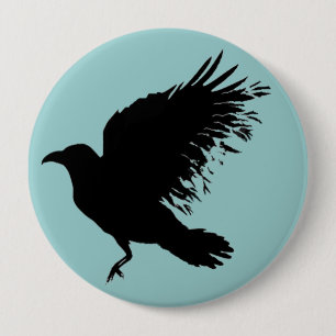 Krähe - schwarz button