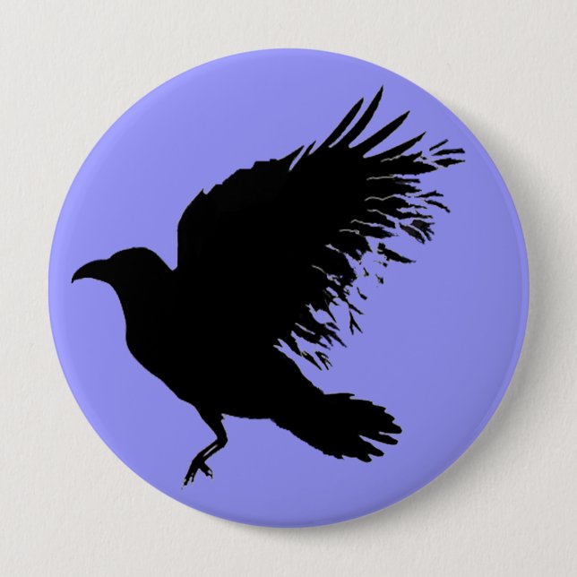 Krähe - schwarz button (Vorderseite)