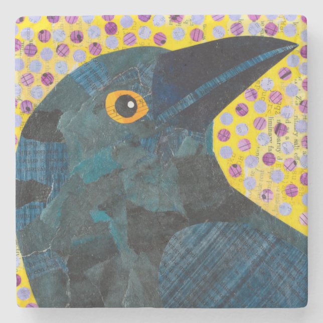 Krähe Steinuntersetzer (Vorderseite)