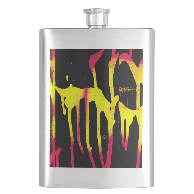 Krähe und Kräuter und Bacchanal Flachmann (Vorderseite)