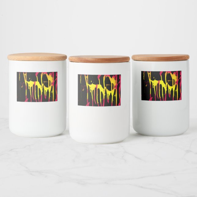 Krähe und Kräuter und Bacchanal Lebensmitteletikett (Flaschen)