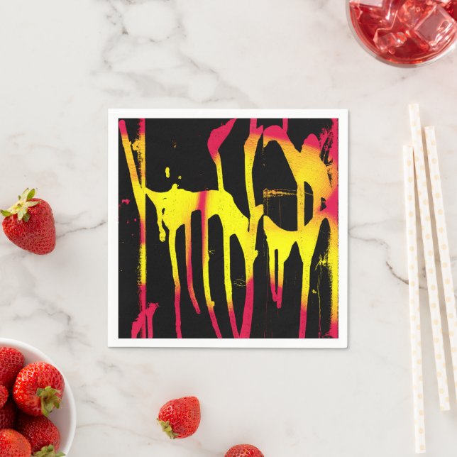 Krähe und Kräuter und Bacchanal Serviette (Beispiel)