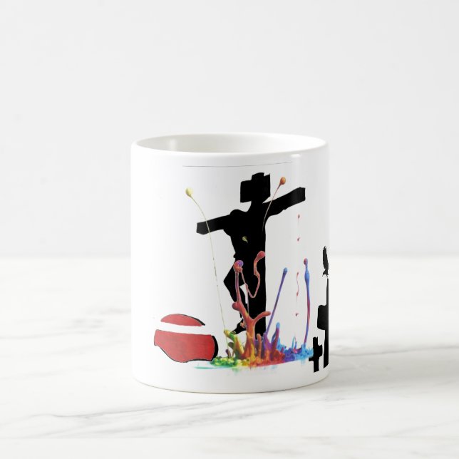 Krähe und Kreuz Tasse (Mittel)