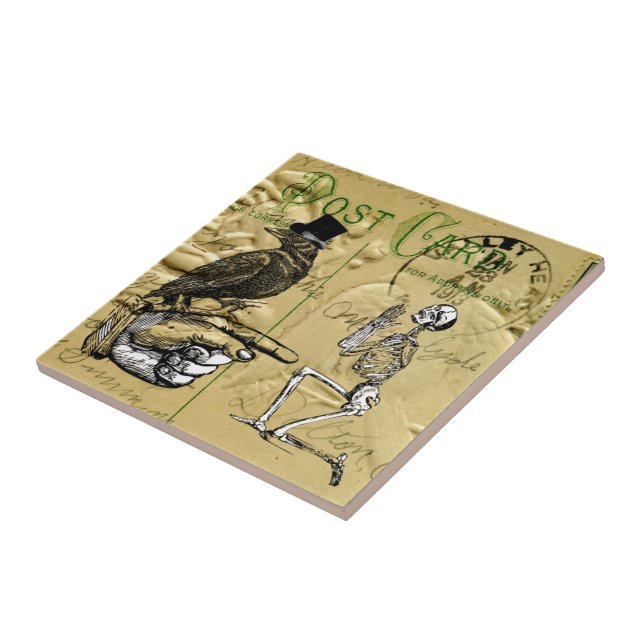 Krähe und Skelett Fliese (Seite)