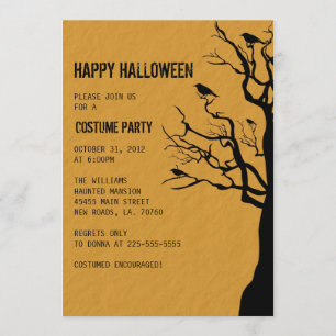 Krähen des Halloween-Party- Einladung
