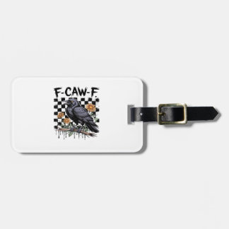 Krähen-Flowral, F-Caw-F Lustiger Vogel FCAWF Mond Gepäckanhänger