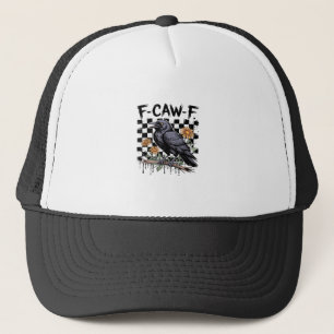 Krähen-Flowral, F-Caw-F Lustiger Vogel FCAWF Mond  Truckerkappe