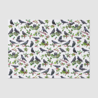 Krähen-Holly-Seidenpapier Seidenpapier