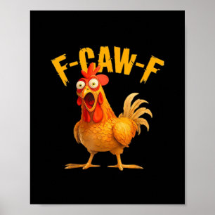 Krähen Humor F-Caw-F Gothic Lustig Retro Cool Poster