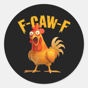 Krähen Humor F-Caw-F Gothic Lustig Retro Cool Runder Aufkleber