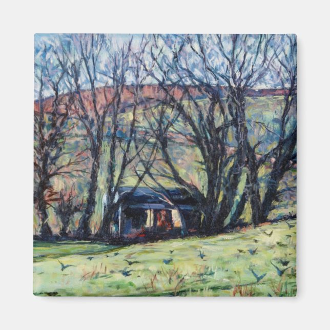 Krähen im Jahr 2009 Magnet (Vorne)