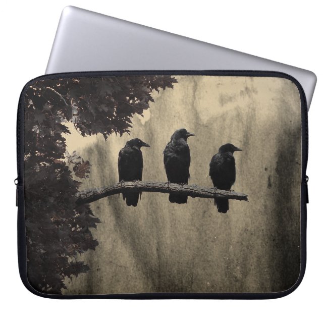 Krähen in der Natur Laptopschutzhülle (Vorderseite)