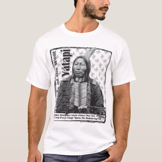 Krähen-König Hunkpapa Lakota Chief T-Shirt (Vorderseite)