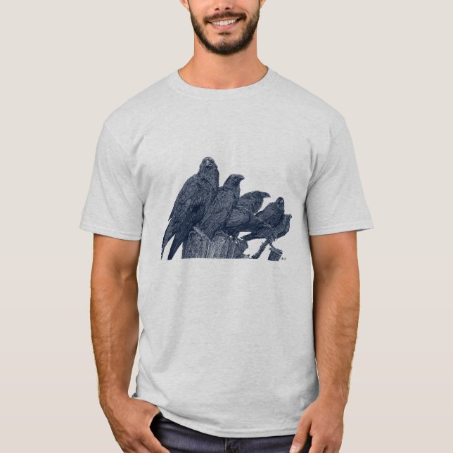 Krähen, Mord an Krähen T-Shirt (Vorderseite)